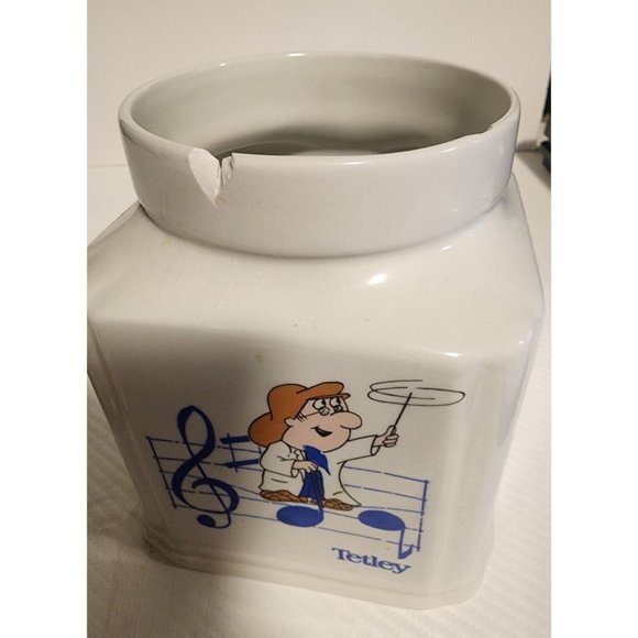 Vintage Tetley Tea musical tea canister & lid Royal Winton UK; Lid Plays Music - Picture 8 of 8